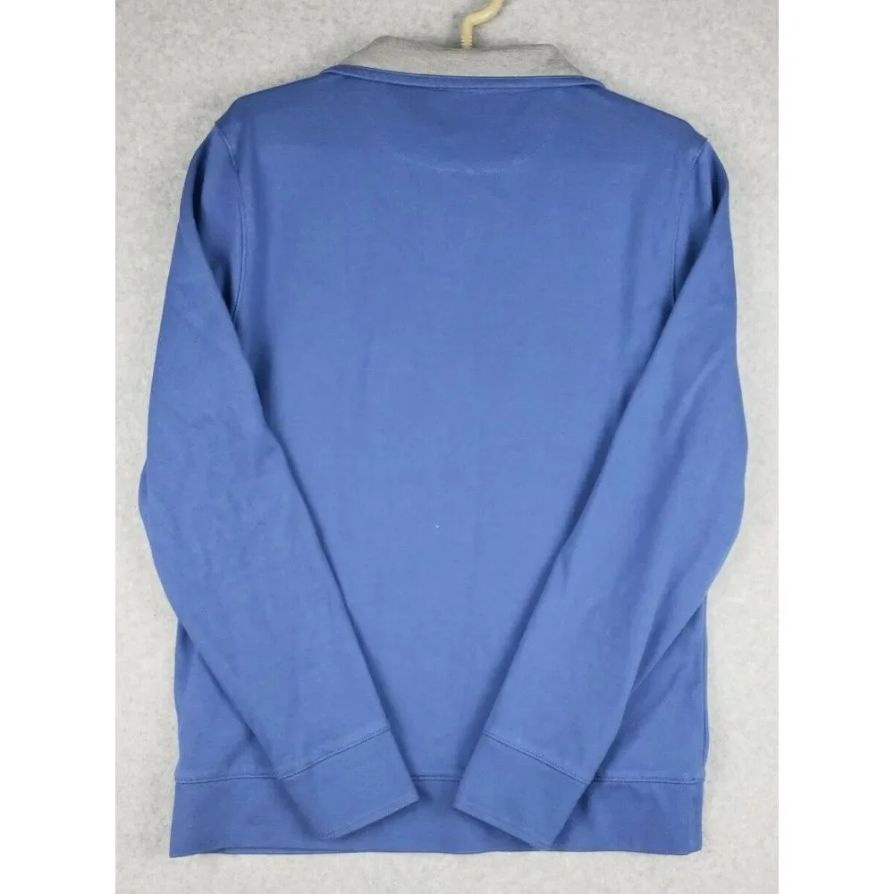 Twillory Mens 1/4 Zip‎ Performance Pullover Small Blue